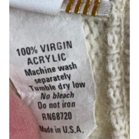Vintage London Fog Sweater Vest V Neck Knit Pullover DC Cream Men’s Size XL - Picture 4 of 4